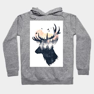 Deer Double Exposure Hoodie